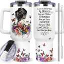Daughter Gifts from Mom Dad - Valentines Day Gifts for Daughter - Daughters Birthday Gift - Best Daughters Ever Gift - Inspirational Present for Daughter's Adult - 40 Oz Tumbler
