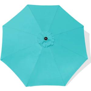 ontheway Patio Umbrella Enhanced Replacement Canopy Market Table 8 Ribs Umbrella Canopy (9FT, Turquoise)
