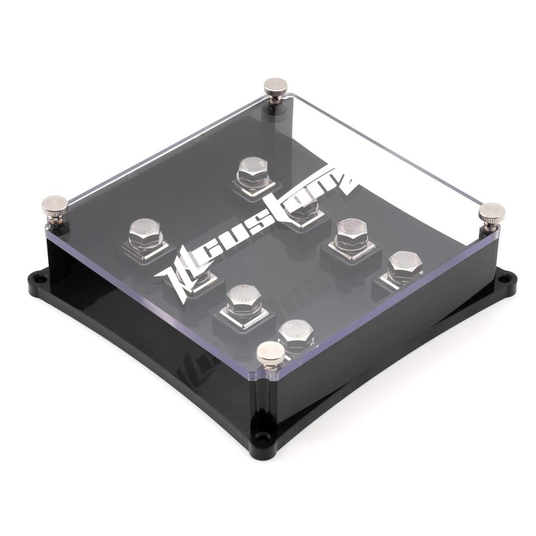 ILL Customz 4 Spot Lug Style ANL Fuse Block Fused Distribution Block Heavy Duty