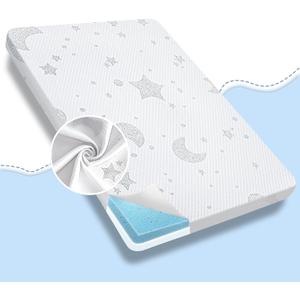 QHUCBAEG Pack and Play Mattress, 38x26 Pack N Play Mattress Pad with Breathable Removable Cover, High Resilience Dual-Sided Soft & Firm Memory Foam Baby Mattress for Pack n Play