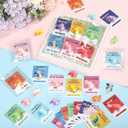 RattanView 27 Packs Axolotl Valentines with Gift Card Mini Resin Animal Miniature Figure for Axolotl Party Favors Exchange Gifts Decoration Coworker Friend(Solid Color)