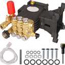 Biswing Pressure Washer Pump, 1" Shaft Horizontal Triplex Plunger, 4400 PSI Max, 4 GPM, Direct Drive Pump with Adjustment Unloader, Replacement Pumps for Cold Water Gas Power Pressure Washer