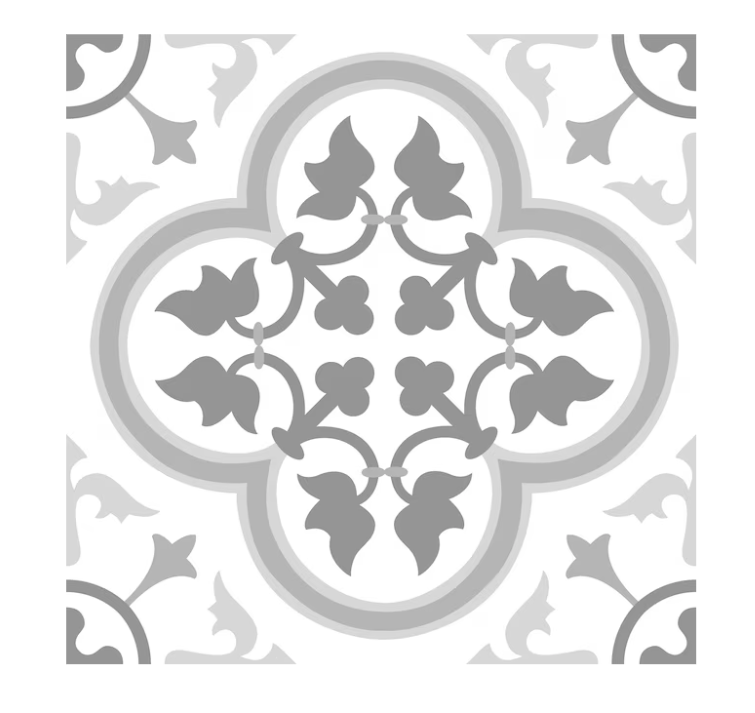 FloorPops Grey and White 12 in x 12 in W Peel and Stick Patterned look Luxury Vinyl Tile Flooring