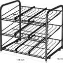 Can Rack Organizer, 3 Tier Stackable Can Storage Dispenser,for Food Storage, Kitchen or Pantry, Storage for 36 Cans, Black