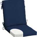 Arden Foam Patio Dining Outdoor Chair Cushions, 20 x 44, Premium High-Density Foam, Never Flattens, Weather-Proof for Outdoor Chairs, Sapphire Blue Leala