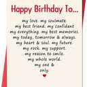 6 x Romantic Birthday Card for Wife from Husband, Funny Boyfriend Birthday Card for Girlfriend, Unique Wife Birthday Gift Ideas from Him (HZ-011)