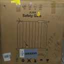 Extra Wide Baby Gate 71.65-76.38 Pressure Mounted,Child Dog Pet Safety Gates with Walk Through Door for Doorways Stairs No Drilling in Door,White