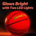 GlowCity Glow in The Dark Basketball - Sizes 5, 6, 7 Light Up Ball for Kids, Teens & Adults - Red Glow for Outdoor Games - Sports Birthday Gifts Ideas for Boys Ages 6 7 8 9 10 11 12 13 14