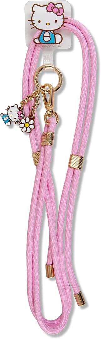 Sonix x Sanrio | Crossbody Phone Strap with Charms | Adjustable, Universal Cell Phone Rope Strap Lanyard | Pink Cord | Hello Kitty Pink Bows