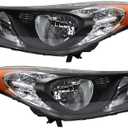 Amazon.com: F CARFITTING 2011 2012 2013 Elantra Headlights,Headlight Assembly Fit for Hyundai Elantra 2011-2013 Halogen Headlamp Repalcement Driver Passenger Side Black Housing Amber Reflector Clear Lens : Automotive