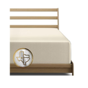 Texas Linen Co 100% Cotton Fitted Sheet Queen Size, Sateen Weave 1000 Thread Count Bed Sheet with Elastic All Around - Fits Mattress Upto 18 inches Ivory