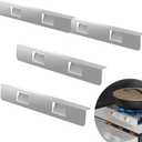 Stove Gap Covers 316 Stainless Steel Stove Gap Filler Oven Side Gap Filler Between Stove and Counter Slide In Range Trim Kit for 11.6 and 23.2 Kitchen Crack(4 Pack Silver)