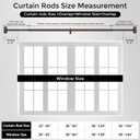 2 Pack Curtain Rods 36-88 Inch, Bronze Wrap Around Blackout Curtain Rods for Windows, 1 Inch Adjustable Heavy Duty Room Darkening Window Treatment Rod for Bedroom, Living Room, Sliding Door