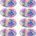 8 Pack Chunky Yarn for Hand Knitting  Chunky Chenille Blanket Yarn for Crocheting  Jumbo Fluffy Yarn for Crochet  Super Bulky Yarn 25 yds 7.7 oz Each Skein (Macaroon)