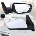 Right Passenger Side Mirror Compatible With 2018 2019 2020 2021 2022 2023 2024 Chevy Equinox GMC Terrain With Power Glass Heated Turn Signal Blind Spot White Replaces#84225387(8 Pins)