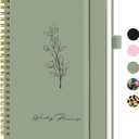 Undated Weekly Planner, Weekly To Do List Notebook with Goal & Habit Tracker Organizer, A5 Weekly Planner Notebook with Spiral Binding, 6.1" x 8.2" - Green