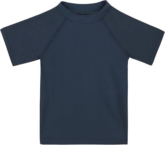 Boys Rash Guard Short Sleeve Toddler Kids Swim Shirt, Youth UPF 50+ Surfing/Sun Suit, Size XS 1 Pcs Black
