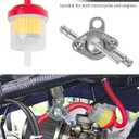 RACOONA Gas Line Hose,Car Accessories Fuel Line Hose Kit,Fuel Line Hose Clamps Fuel Filters with Inline Shut Off Valve Petcock Set for 50cc 70cc 90cc 110cc 125cc 150cc ATV Dirt Pit Bike (Red)