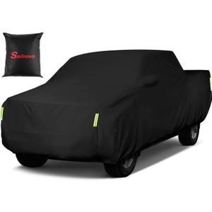 Sailnovo Truck Car Cover Waterproof All Weather, 7 Layers Heavy Duty Outdoor Full Car Cover, Snowproof Rainproof Windproof Sun UV Protection (PE+Cotton, L Fit Length Up to 228", Max Cab Length 144")