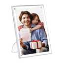 Egofine 6x8 Acrylic Frame 1 Pack, Clear Picture Frames with Stand, Magnetic Acrylic Photo Frames for Tabletop Display Horizontally or Vertically