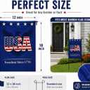 USA Patriotic Garden Flag 12x18 Double Sided, American Flag Eagle Yard Flag, Freedom Since 1776 Outdoor Decor, Independence Day Fourth of July Decorations