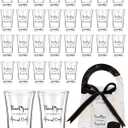 Wedding Favors for Guests-50 Sets wedding party favor bulk Acrylic Clear Shot Glasses,Plastic Glasses Wedding Thank You Gifts with Treat Boxes for Bridal Shower Friends Family Guests