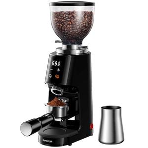 SHARDOR Professional 64mm Burr Coffee Grinder with 100 Grind Settings and All-Metal Chamber, Coffee Bean Grinder with Adjustable Electronic Timer and LED Display, Anti-Static,Black