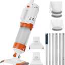 Cordless Heavy Duty Pool Vacuum-True Powerful Suction 16.8 GPM, 60M Run-time, 25m Ultra Fine Mesh Filter, Handheld Rechargeable Hot Tub Cleaner with Poles for Above Ground&Inground Pool