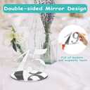 Rely2016 Mirrored Table Number, 1-20 Wedding Table Numbers Stands with Holder Base Acrylic Table Numbers Place Card Holders Reception Dcor for Wedding Banquet Birthday Party Event Catering (Silver)