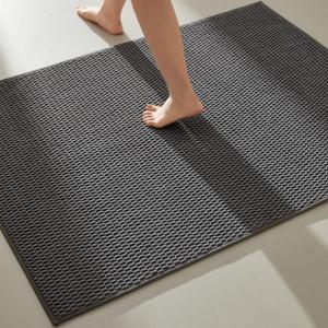 Large Bathroom Rugs Non Slip Washable Bath Rugs Super Absorbent Bathroom Rug Thin Quick Dry Low Pile Bath Mats, Dark Grey 36"x60"