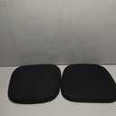 TANYOO Set of 2 Chair Cushion Memory Foam Pads Non Slip Honeycomb Pattern Square 15" x 16" Seat Cover Ultimate Comfort and Softness Cushions(2Pack,Black)