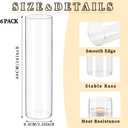 2 Pack Glass Cylinder Flower Vases for Centerpieces 16 Inch Tall Bulk Clear Vase Hurricane Floating Candle Holder for Table Home Decoration Wedding Holiday Floral Shelf Party Dining Decor