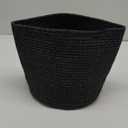 voten Storage Cubes Baskets Bins Organizer 11x11x11'' Fit 12x12''Cube Storage Organizer Bookcases Shelves,Roomy Cute Durable Woven Cotton Storage Basket for Organization,Round Mixed Black (L11xW11xH10.7)