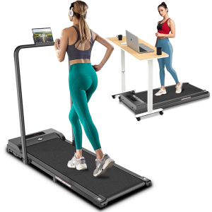 Walking Pad Treadmills, 2.5HP Treadmills with Handle, 3 in 1 Under Desk Portable Treadmill, Walking pad with 300 LBS Capacity, Electric Compact Treadmill for Home, Remote Control