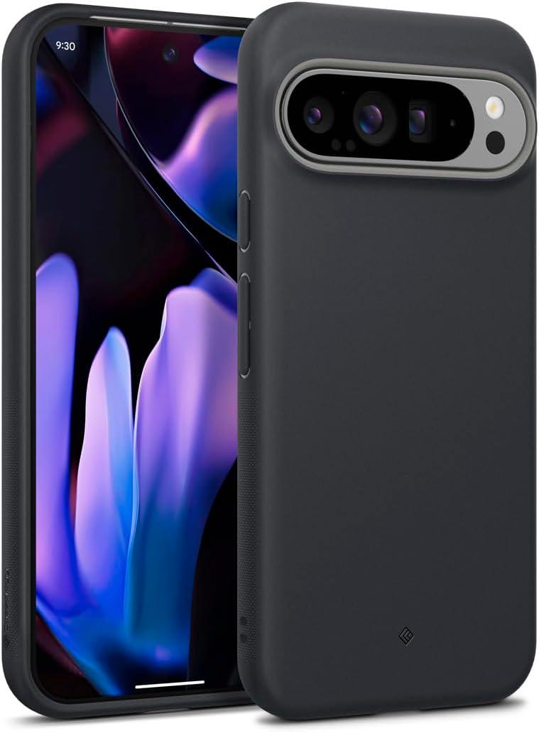 Caseology Nano Pop for Google Pixel 9 Pro XL Case 5G [Silicone Case](2024) - Black Sesame