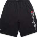 Champion Big and Tall Shorts for Men  Side Script Jersey Athletic Gym Shorts (6X, Black)