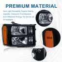 Fullux LED DRL Headlights for 2007-2013 GMC Sierra 1500 No Classic