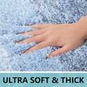 Arotive Microfiber Bathroom Rugs, Shaggy Soft and Absorbent Bath Rug, Non-Slip, Thick Plush Machine Washable Dry Bath Mats for Bathroom, Tub and Shower, 59x24, Light Blue, Rectangular