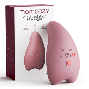 Momcozy A1Pro Lactation Massager, Deep Vibration & Rapid Heating for Clog Relief & Efficient Pumping, Breastfeeding Essentials with Memory Function & Fast Charging, for Postpartum Mom