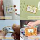 2 x CATIFLIN 405pcs Name Tags Stickers - Waterproof Name Labels for Kids School Supplies & Daycare - 3"x2" Blank Adhesive Labels for Baby Bottles, Clothing, Classroom - Elegant Bracket Shape, Gold Border