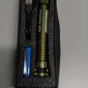 EDC Flashlight Rechargeable,800 Lumen Small Flashlight with Magnetic Clip & Base, 11 Modes LED Flashlight,Glass Breaker&Bottle Opener, USB-C Flashlight for Working,Home and Emergency (Large, Green)