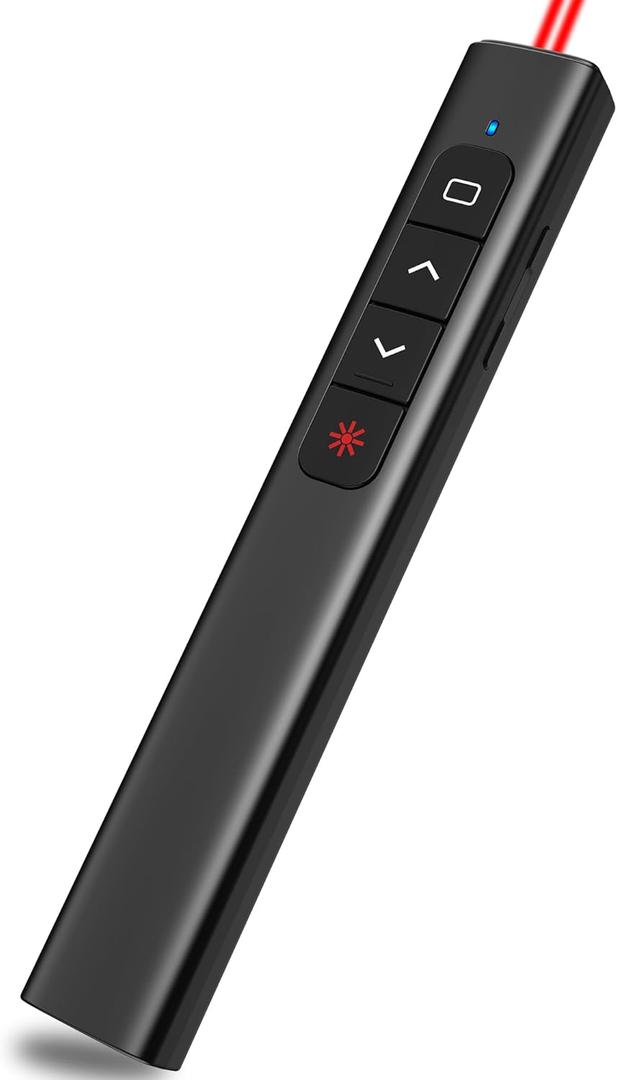 2 x USB Type C Wireless Presentation Clicker with Volume Remote Control, Presenter Remote & PowerPoint Slide Advancer for Mac, Computer, Laptop, Keynote, Google Slide