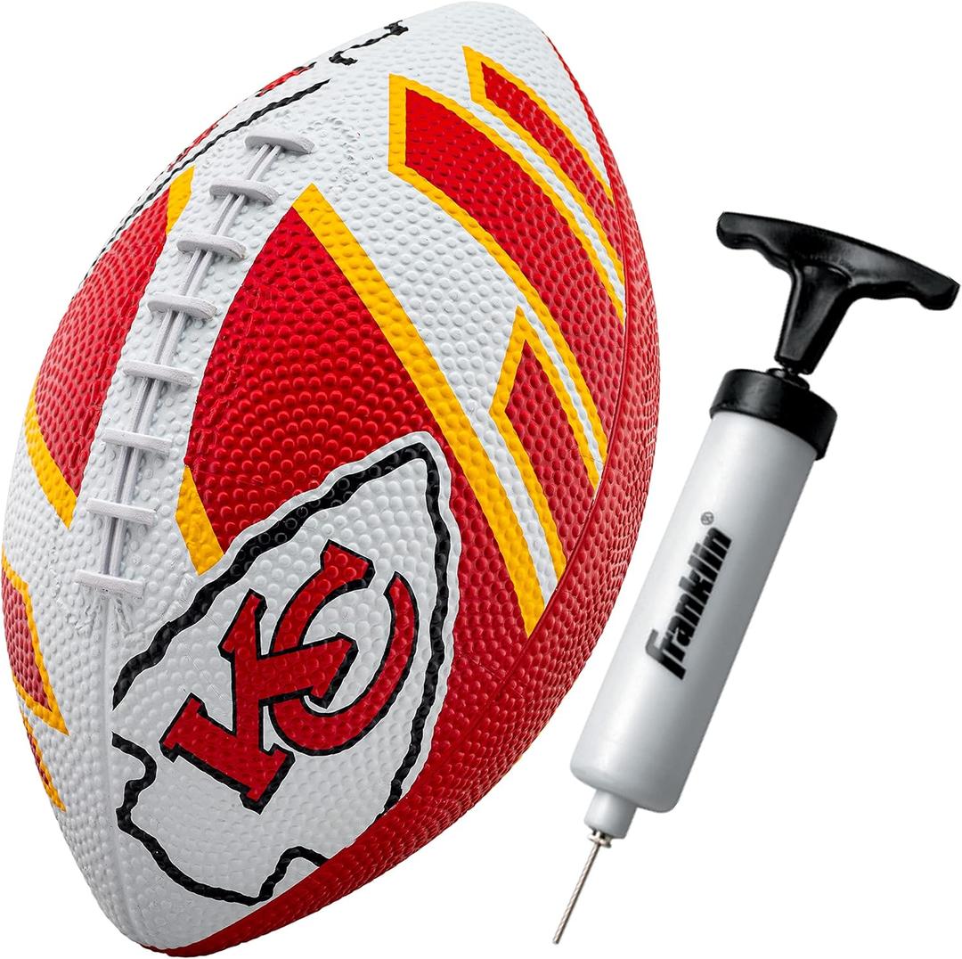Franklin Sports NFL Team Footballs - Rubber Youth Mini Footballs for All NFL Teams - Kids Junior 8.5" Football - Official NFL Licensed Footballs