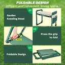 Saker Garden Kneeler and Seat Foldable Gardening Stool with Extendable Legs & Thickened Pad, Tool, Heavy Duty 400lbs Support for Elderly, Gardening, Outdoor Use