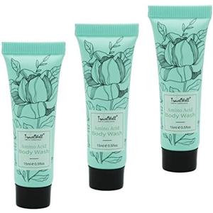 Travelwell Flower Series Hotel Travel Size Guest Body Wash 0.5 Fl Oz/15ml, Individually Wrapped 30 Tubes per Box