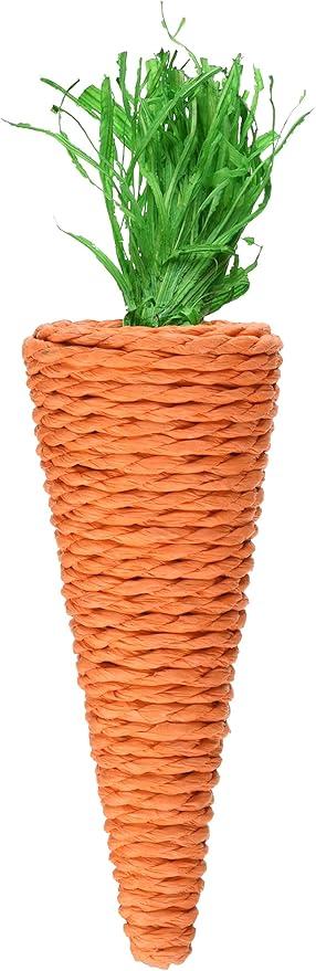 21" Long Vase, Living World Nibblers Corn Husk Pet Chew, Carrot Plant Decorations, Brown
