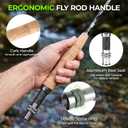 TOPFORT Fly Fishing Rod and Reel Combo Starter Kit, 4 Piece Lightweight Ultra-Portable Graphite Fly Rod Complete Starter Package with Carrier Bag