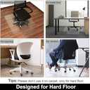 AiBOB Office Chair Mat for Hardwood Floor, 45 X 53 inches, Hard Floor Chair Mats Under Computer Desk, Easy Glide for Rolling Chairs, No Curling (Clear)