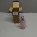 Bathroom & Kitchen Glass Hand and Dish Soap Dispenser with 304 Rustproof Stainless Steel Pump (Pink)