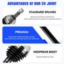 Front Left&Right CV Axle Shaft Assembly Fit for Nissan Maxima (S/SV) V6 3.5L 2009 2010 2011 2012 2013 2014, Replace for 66-6295 66-6306, 2 pcs CV Joint Shaft